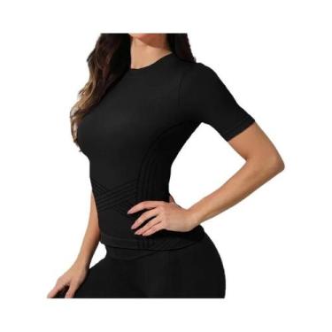 Imagem de Camiseta Esportiva Feminina Slimming Respirável De Manga Curta Para Yo
