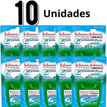 Imagem de Fio Dental Johnsons Reach Expansion Plus Menta Kit 10 Un 50m
