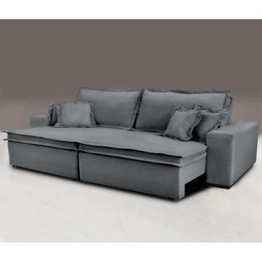 Imagem de Sofa Retrátil E Reclinável Com Molas Cama Inbox Premium 3,12M Tecido E
