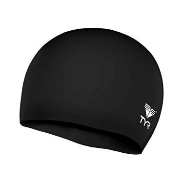 Imagem de TYR Boné de silicone júnior sem rugas, preto