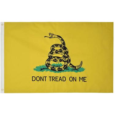 Imagem de Bandeira Gadsden 8,5 x 1,5 m 210D Nylon Premium Bordado Don't Tread On Me Bandeira