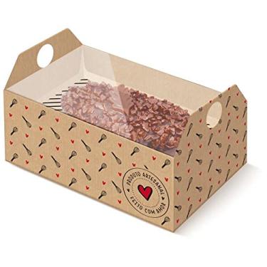 Imagem de Cesta De Papel, Cromus, Caixote Páscoa, M, 20x14x8,5 cm, Pacote com 6