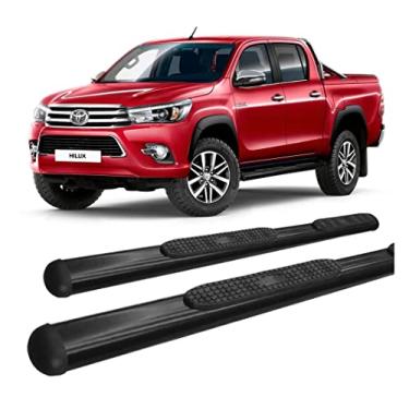 Imagem de Estribo Hilux 2016 a 2020 OVAL OBLONGO PRETO C/D