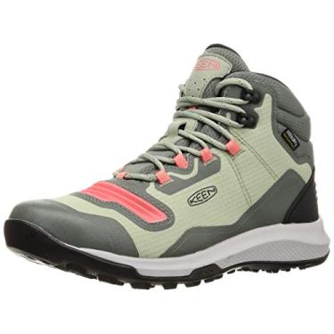 Imagem de KEEN Bota de caminhada feminina Tempo Flex de altura média leve e impermeável, Castor cinza/Dubarry, 6.5