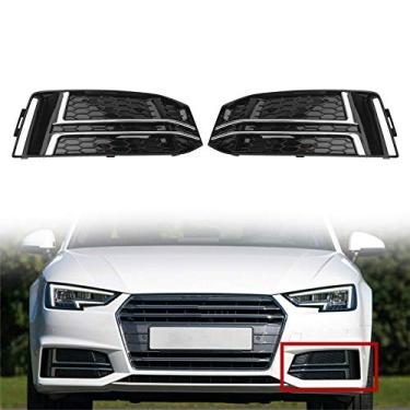 Imagem de Topteng Capa de farol de neblina frontal para carro, capa de luz de neblina para para-choque dianteiro serve para AUDI S4 / A4 B9 S-LINE (não serve para A4) 2016 2017 2018