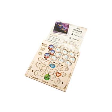 Imagem de The Broken Token Arkham Player Board - Placa de madeira compatível com Arkham Horror 2ª edição