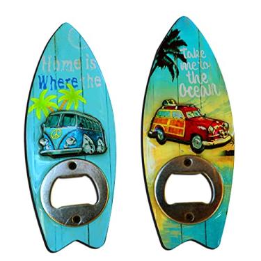 Imagem de Cap Opener , Set of 2 Surfboard Decorative Bottle Shape Beer Openers Beer Gift for Surfer Men Women