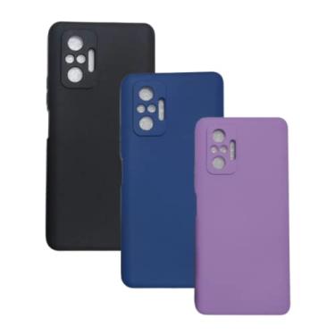 Imagem de Capinha Para Redmi Note 10 Pro Kit 3 Capas Case Aveludada Silicone