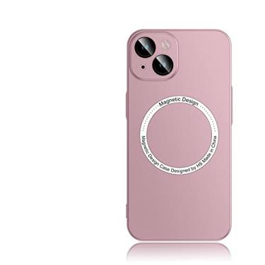 Imagem de Estojo de carregamento sem fio ultrafino fosco para para iPhone 11 12 13 14 Pro Lente Max Câmera de vidro rígido Capa para PC, rosa, para iPhone 14 Pro