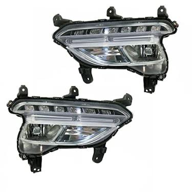 Imagem de JESYMBX Para Hyundai Santa Fe Sport 2016-2018 Luz de Corrida Diurna DRL LED Farol de Nevoeiro 92201-4Z500 92202-4Z500