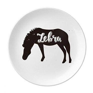 Imagem de Pinto Prato de Animais Preto e Branco Decorativo de Porcelana Salver Prato de Jantar