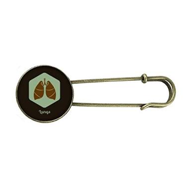 Imagem de Órgãos Pulmões Orgãos Art Deco, Presente Fashion Retrô Metal Broche Clip Joias