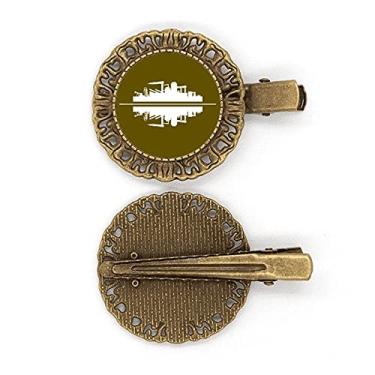 Imagem de Grampo de cabelo com estampa de paisagem urbana e símbolo arquitetônico, grampo de cabelo