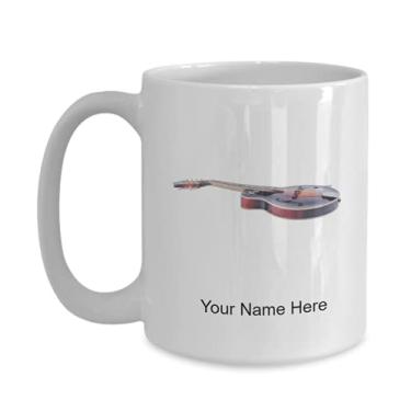Imagem de Caneca de bandolim personalizada - Caneca de café para amantes de bandolim, ideia para crianças meninos e meninas Amor - Caneca de café de 425 g