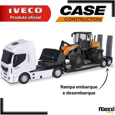 Imagem de Caminhão Iveco Plataforma Com Trator Carregadeira Case Usual - Usual B