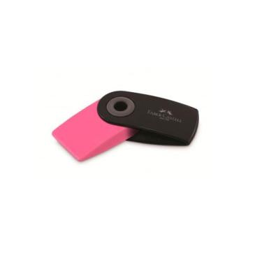 Imagem de Borracha Mini Sleeve Black Neon Rosa - Faber Castell - Faber-Castell