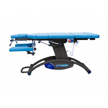 Imagem de Maca Elétrica Base Preta com 04 Drops para Osteopatia e Quiropraxia - Arktus - Azul Claro