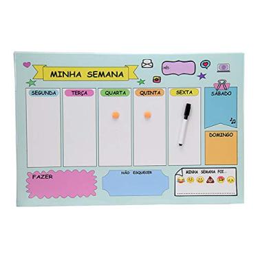 Imagem de Painel Mural de Recados Planner Semana Infantil + Caneta Anotações