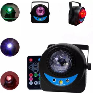 Imagem de Multi Efeito Globo Led Rgbw Strobo + Laser + Moving Dmx C/Controle - S