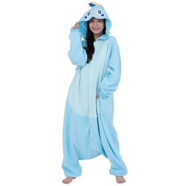 Imagem de SAZAC Kigurumi – Pokemon – Sobble – Macacão Macacão Fantasia de Halloween (GG) Azul, Azul, Tamanho Único