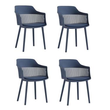 Imagem de Kit 4 Cadeiras Marcela Rivatti Móveis Azul Marinho