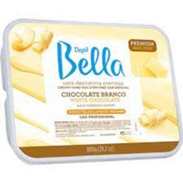Imagem de Depil bella Cera Quente em Barra 800g chocolate branco