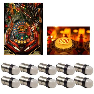 Imagem de PA LED 10PCS #44#47#1893#756#1847 T11 ba9s 2 SMD 2835 LED 6,3V DC Bayonet Pinball Gaming Machine Lâmpada quente branca 2700K