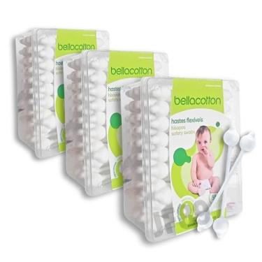 Imagem de Hastes Flexíveis Cotonete Bebe Bastonetes Bellacotton Caixa C/ 150unidades (3 pacote c/ 50uni)