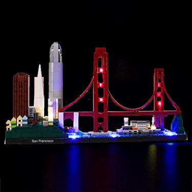 Imagem de GEAMENT Upgraded Version USB Light Kit for Architecture Skyline Collection San Francisco Golden Gate Bridge - Compatible with Lego 21043 Bricks Model (Model Set Not Included)