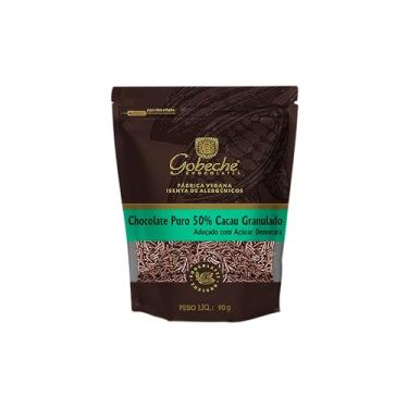 Imagem de Chocolate Puro 50% Cacau Granulado Gobeche - Adoçado com Açúcar Demerara - 90g