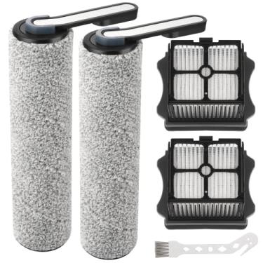 Imagem de Escova de rolo S5 e filtro de vácuo HEPA de substituição para aspirador de pó Tineco Floor ONE S5 / S5 Pro / S5 Pro 2 / S5 Blue Cordless Wet Dry Vacuum Cleaner Peças de substituição incluem 2 filtros