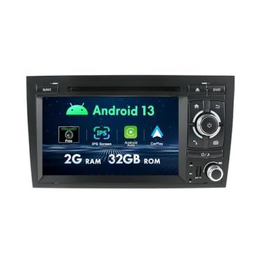 Imagem de MISONDA Rádio automotivo Double Din Android 13 DVD Player para Audi A4 B6 B7 S4 RS4 SEAT 2003-2011 com navegação GPS WiFi RDS FM AM BT Carplay Free Camera + microfone 2G + 32G