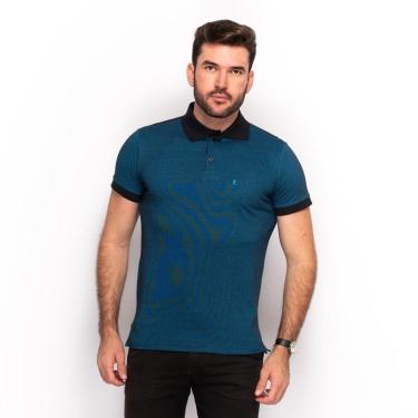 Imagem de Camisa Polo Masculina Jacquard Algodão Casual Confortável-Masculino