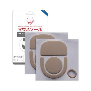 Imagem de 2 conjuntos HOTLINEGAMES Pebble Series para mouse rígido bordas curvas arredondadas patins compatíveis com Logitech G Pro X Superlight 2 sem fio para jogos de substituição de pés, atualização