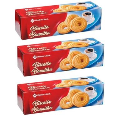 Imagem de Kit 3 Biscoito Alemão Bolacha Doce Amanteigado Baunilha 400g