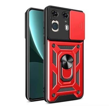 Imagem de Capa Case Capinha Anti Impacto Ring Luxo Com Proteção de Camera Para Motorola Edge 50 Ultra (VERMELHO)