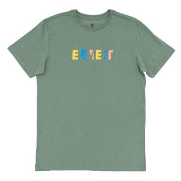 Imagem de Camiseta Element Justo Masculina Verde Escuro