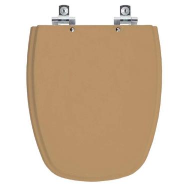 Imagem de Assento Sanitário Soft Close Monte Carlo Bege Castor para vaso Deca