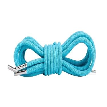 Imagem de Elastic Laces Sneakers For Sport Shoelaces Rubber Band For Casual Shoes Outdoor Leisure Round Shoestring Accessories(Pink blue)