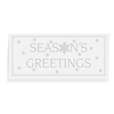 Imagem de Designer Greetings, Porta-dinheiro para cartões de felicitações da temporada, flocos de neve prateados (6 cartões com envelopes forrados com papel alumínio) – para dinheiro, cheques e vales-presente