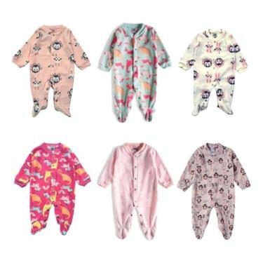 Imagem de Macacão Pijama Soft Bebê Menina Inverno Frio Tip Top