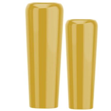 Imagem de Jogo Vasos Vietnamita 80cm E 65cm Fibra De Vidro Auto Brilho (Dourado)