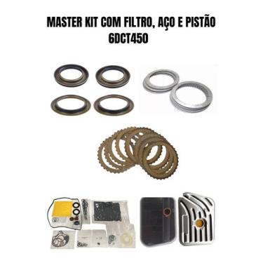 Imagem de Master kit com filtro, aço e pistão do câmbio automático 6dct450 - TRA