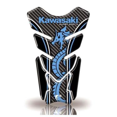 Imagem de Protetor De Tanque Adesivo Moto Kawasaki - Teu Adesivo, Azul