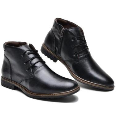 Imagem de Bota Masculina Social urbana de couro AE1005 preto - CLACLE, 43, Preto