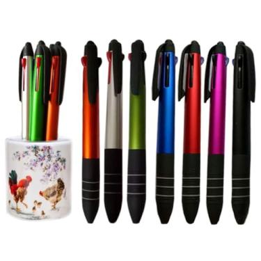 Imagem de Pacote com 7 canetas Stylus multicoloridas para telas sensíveis ao toque, canetas Stylus 2 em 1, 3 cores de tinta em uma caneta esferográfica para escrita fina