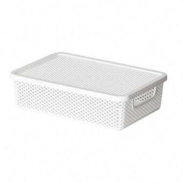 Imagem de Organizador de Armário C/ Tampa Branco 27x19,5x7 Linea - Paramount