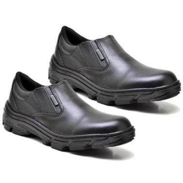 Imagem de Kit 2 Sapato EPI CA Unissex Couro Segurança Trabalho - Rubim Calçados,