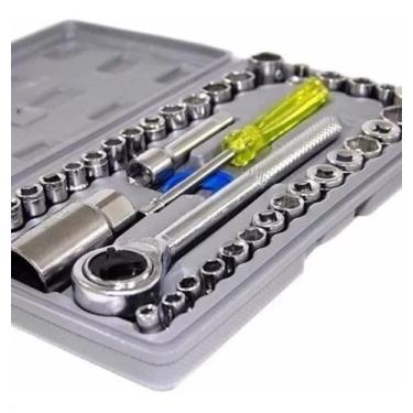 Imagem de Jogo De Chave 40 Peças Catraca Reversível Soquete 57000 Aiwa - Sa, Son