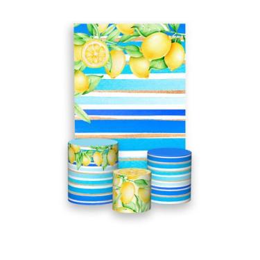 Imagem de Painel De Festa Vertical 1,50 x 2,20 + Trio De Capas Cilindro - Frutin